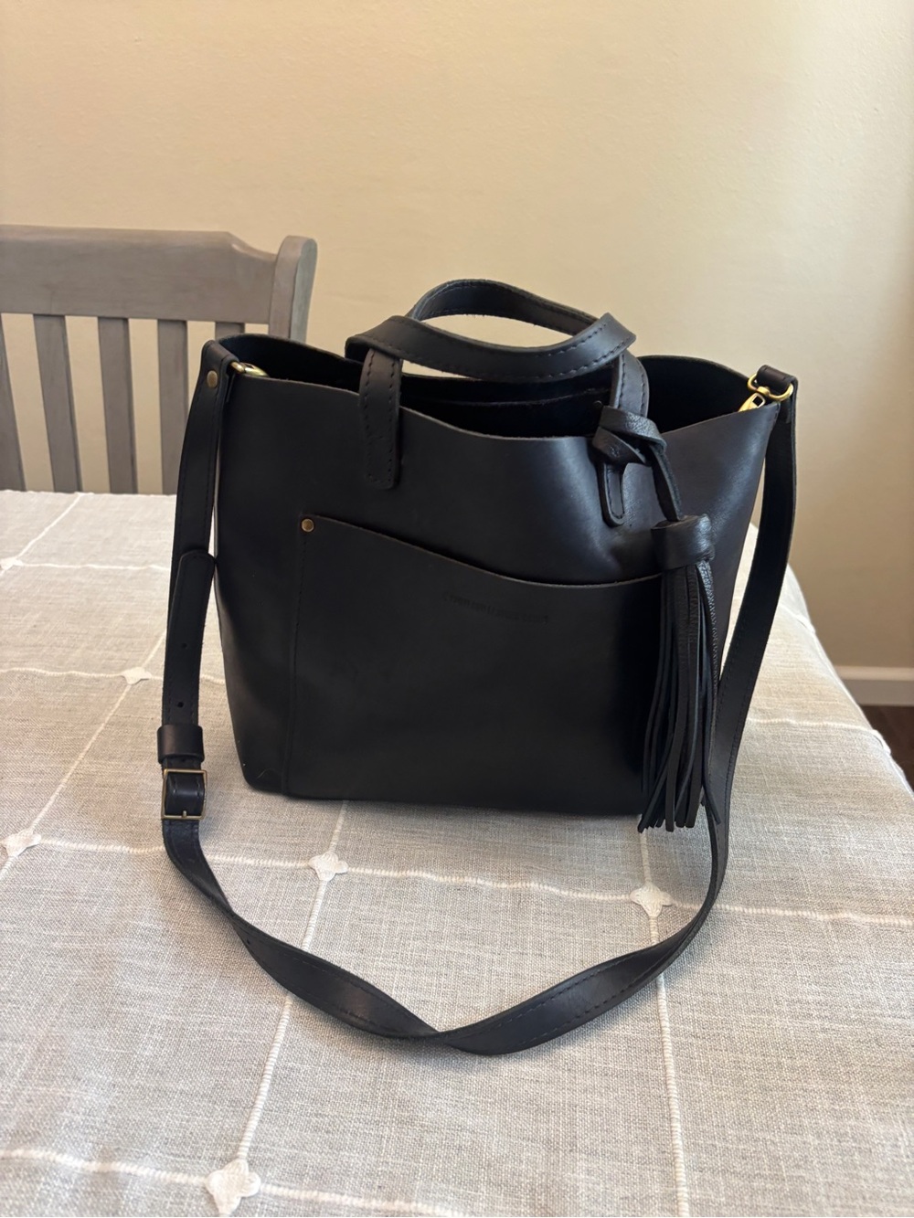 Portland Leather Black Shoulder Bag